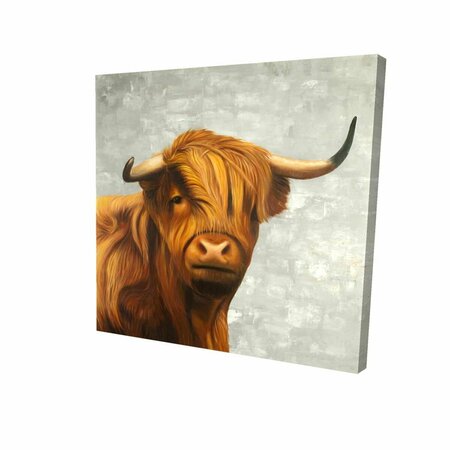 FONDO 16 x 16 in. Highland Cattle-Print on Canvas FO2795159